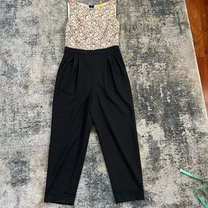 Alice + Olivia Lace Bodice Jumpsuit Sleeveless lace overlay Romper 4.